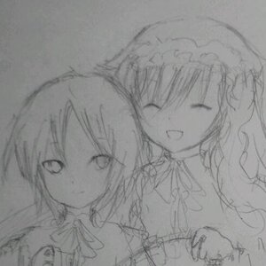 Rating: Safe Score: 0 Tags: 2girls auto_tagged closed_eyes greyscale hat image monochrome multiple_girls open_mouth pair sakura_kyouko smile souseiseki suiseiseki upper_body User: admin