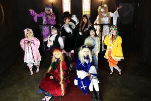 Rating: Safe Score: 0 Tags: 4girls 6+boys 6+girls 91076 black_hair blonde_hair brown_hair dress hair_ornament hat japanese_clothes kimono long_hair multiple_boys multiple_cosplay multiple_girls short_hair tagme User: admin
