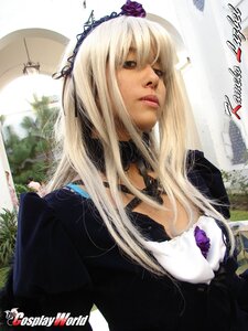 Rating: Safe Score: 0 Tags: 1girl bangs blonde_hair crown dress flower hair_flower hair_ornament lips long_hair long_sleeves solo suigintou User: admin