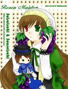 Rating: Safe Score: 0 Tags: 1girl blue_dress bow brown_hair dress food frills fruit green_dress green_eyes hat head_scarf heterochromia holding image long_hair long_sleeves looking_at_viewer pair red_eyes souseiseki suiseiseki very_long_hair User: admin