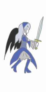 Rating: Safe Score: 0 Tags: 1girl boots dress full_body habit high_heels holding holding_sword holding_weapon image long_hair long_sleeves solo striped suigintou sword weapon white_background wings User: admin