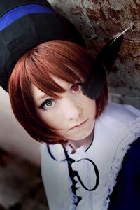 Rating: Safe Score: 0 Tags: 1girl bangs brown_hair closed_mouth fur_trim green_eyes heterochromia lips looking_at_viewer portrait red_eyes short_hair smile solo souseiseki User: admin