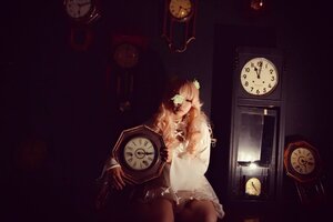 Rating: Safe Score: 0 Tags: 1girl analog_clock blonde_hair clock closed_eyes dress gears globe indoors jack-o'-lantern kirakishou lantern light_bulb long_hair owl sitting skull solo watch white_dress User: admin