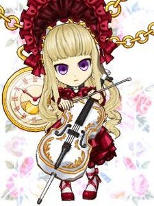 Rating: Safe Score: 0 Tags: 1girl blonde_hair bonnet chain dress drill_hair image instrument long_hair purple_eyes shinku solo very_long_hair User: admin