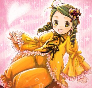 Rating: Safe Score: 0 Tags: 1girl :d blonde_hair commentary_request dress drill_hair frills green_eyes green_hair hair_ornament heart hinonekoku image kanaria long_sleeves open_mouth photoshop_(medium) ribbon rozen_maiden smile solo star_(symbol) star_print starry_background twin_drills twintails yellow_eyes User: admin