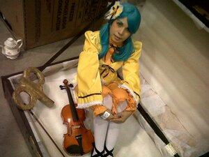 Rating: Safe Score: 0 Tags: 1girl acoustic_guitar blue_hair dress electric_guitar guitar instrument kanaria long_hair long_sleeves music photo playing_instrument ribbon solo yellow_dress User: admin