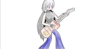 Rating: Safe Score: 0 Tags: 1girl bare_shoulders guitar image instrument purple_eyes scar solo suigintou tattoo User: admin