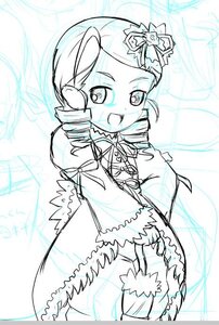 Rating: Safe Score: 0 Tags: 1girl :d dress drill_hair frills fur_trim hair_ornament image kanaria long_sleeves looking_at_viewer monochrome open_mouth ribbon smile solo twin_drills User: admin
