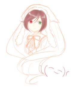 Rating: Safe Score: 0 Tags: 1girl black_hair green_eyes heterochromia image long_hair looking_at_viewer red_eyes ribbon simple_background solo suiseiseki swept_bangs white_background User: admin