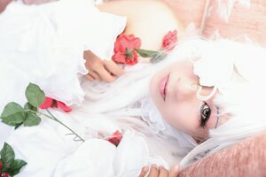 Rating: Safe Score: 0 Tags: 1girl bangs blurry depth_of_field flower kirakishou leaf lips looking_at_viewer plant solo strawberry sweater upper_body white_hair white_sweater User: admin