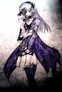 Rating: Safe Score: 0 Tags: 1girl dress hat image red_eyes short_hair solo suigintou umbrella yakumo_yukari User: admin