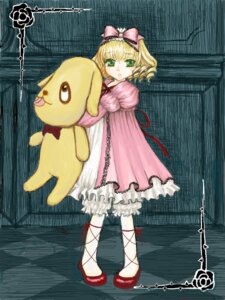 Rating: Safe Score: 0 Tags: 1girl blonde_hair bloomers bow dress frills full_body green_eyes hair_bow hina_ichigo hinaichigo image long_sleeves looking_at_viewer pink_bow pink_dress red_footwear ribbon shoes short_hair solo standing stuffed_animal underwear User: admin