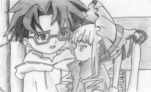 Rating: Safe Score: 0 Tags: 1boy 1girl auto_tagged bangs bonnet dress frills glasses greyscale image long_hair long_sleeves monochrome shinku solo traditional_media umbrella upper_body very_long_hair User: admin