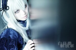 Rating: Safe Score: 0 Tags: 1girl closed_mouth dress frills hairband lips long_hair long_sleeves looking_at_viewer pale_skin silver_hair solo suigintou upper_body User: admin