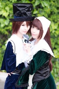 Rating: Safe Score: 0 Tags: 2girls 91076 blue_dress blurry blurry_background blurry_foreground brown_eyes brown_hair depth_of_field dress hat head_scarf lace long_sleeves looking_at_viewer multiple_cosplay multiple_girls photo short_hair sisters smile souseiseki suiseiseki tagme twins User: admin