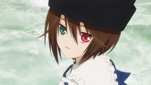 Rating: Safe Score: 0 Tags: 1girl black_headwear black_ribbon brown_hair collar frills green_eyes hat heterochromia image looking_at_viewer portrait rain red_eyes ribbon short_hair solo souseiseki suiseiseki User: admin