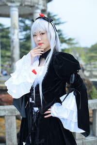 Rating: Safe Score: 0 Tags: 1girl 3d bangs black_dress blurry blurry_background blurry_foreground depth_of_field hairband lips long_sleeves looking_at_viewer nail_polish outdoors photo solo suigintou white_hair User: admin