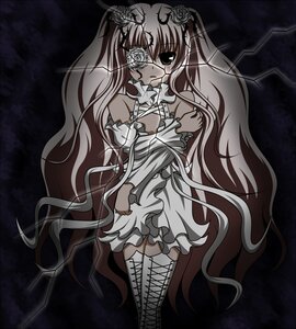 Rating: Safe Score: 0 Tags: 1girl auto_tagged bare_shoulders boots dress eyepatch flower frills image kirakishou long_hair long_sleeves pink_hair rose solo standing thighhighs very_long_hair white_dress zettai_ryouiki User: admin