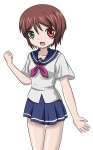 Rating: Safe Score: 0 Tags: 1girl :d blue_sailor_collar blue_skirt blush brown_hair cowboy_shot green_eyes heterochromia image looking_at_viewer miyanaga_saki neckerchief open_mouth pink_neckwear pleated_skirt red_eyes sailor_collar school_uniform serafuku short_hair short_sleeves simple_background skirt smile solo souseiseki standing white_background white_shirt User: admin