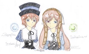 Rating: Safe Score: 0 Tags: 2girls black_ribbon blue_eyes brown_hair hat heterochromia image long_hair long_sleeves looking_at_viewer multiple_girls neck_ribbon pair pink_hair red_eyes ribbon short_hair siblings simple_background sisters souseiseki suiseiseki top_hat twins upper_body white_background User: admin