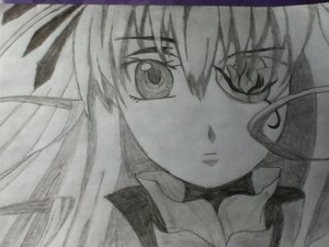 Rating: Safe Score: 0 Tags: 1girl barasuishou close-up face greyscale image looking_at_viewer monochrome solo traditional_media white_background User: admin