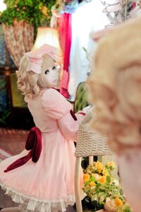 Rating: Safe Score: 0 Tags: 2girls basket blonde_hair blurry blurry_background blurry_foreground depth_of_field dress flower frills hat hinaichigo mob_cap motion_blur multiple_girls photo pink_dress short_hair solo User: admin
