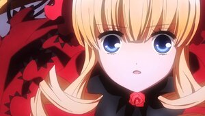 Rating: Safe Score: 0 Tags: 1girl :o bangs blonde_hair blue_eyes bow close-up face flower image long_hair looking_at_viewer pink_rose red_flower red_rose rose shinku solo User: admin