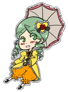 Rating: Safe Score: 0 Tags: 1girl blush chibi drill_hair frills full_body green_eyes green_hair holding_umbrella image kanaria open_mouth parasol rose smile solo twin_drills umbrella User: admin