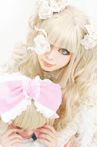 Rating: Safe Score: 0 Tags: 1girl bangs blonde_hair blunt_bangs fingernails flower hair_flower hair_ornament kirakishou lips long_hair nail_polish pink_nails rose solo striped vertical_stripes white_flower white_rose User: admin