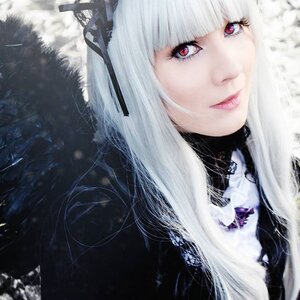 Rating: Safe Score: 0 Tags: 1girl bangs blunt_bangs closed_mouth eyelashes lips long_hair looking_at_viewer ribbon smile solo suigintou white_hair User: admin
