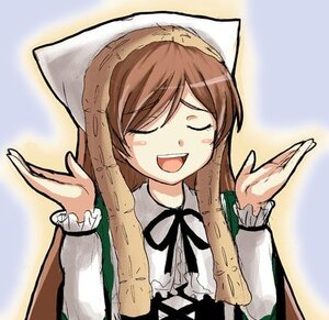 Rating: Safe Score: 0 Tags: 1girl :d ^_^ black_ribbon blush bonnet brown_hair chiko_(kanhogo) closed_eyes dress facing_viewer hat image long_hair long_sleeves lowres neck_ribbon open_mouth ribbon rozen_maiden simple_background smile solo suiseiseki upper_body white_background User: admin
