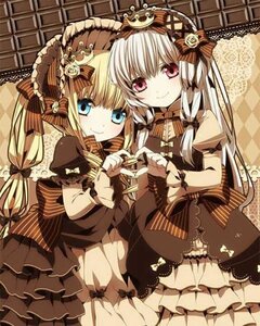 Rating: Safe Score: 0 Tags: 2girls argyle argyle_background blonde_hair blue_eyes bow checkered checkered_background dress hat heart image long_hair looking_at_viewer multiple_girls pair ribbon shinku silver_hair smile suigintou User: admin