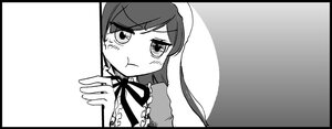 Rating: Safe Score: 0 Tags: 1girl :i :t auto_tagged black_border blush circle_cut closed_mouth dress eyebrows_visible_through_hair greyscale image letterboxed long_hair long_sleeves looking_at_viewer monochrome neck_ribbon pout ribbon solo suiseiseki v-shaped_eyebrows windowboxed User: admin