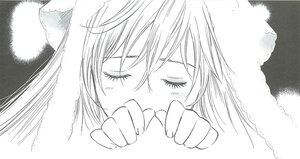 Rating: Safe Score: 0 Tags: 1girl blush closed_eyes greyscale image long_hair monochrome solo suiseiseki towel User: admin