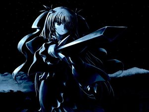 Rating: Safe Score: 0 Tags: 1girl barasuishou dress hair_bobbles hair_ornament image long_hair long_sleeves monochrome night night_sky sky solo star_(sky) starry_sky very_long_hair User: admin
