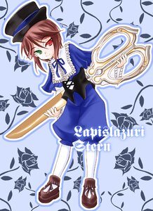 Rating: Safe Score: 0 Tags: 1girl blue_dress brown_hair dress flower frills full_body green_eyes hat heterochromia image long_sleeves looking_at_viewer mabuchoco_m pantyhose photoshop_(medium) red_eyes rozen_maiden scissors short_hair smile solo souseiseki top_hat white_legwear User: admin