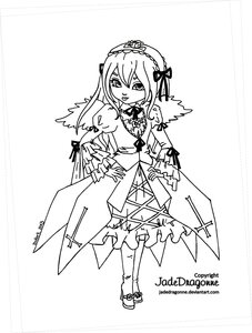 Rating: Safe Score: 0 Tags: 1girl auto_tagged dress feathers frills full_body greyscale hair_between_eyes hairband image long_hair long_sleeves looking_at_viewer monochrome simple_background solo standing suigintou white_background wings User: admin