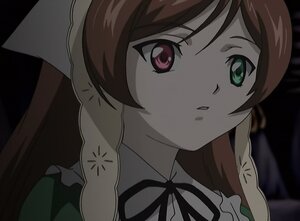 Rating: Safe Score: 0 Tags: 1girl black_ribbon brown_hair face frills heterochromia image looking_at_viewer portrait red_eyes ribbon short_hair solo suiseiseki swept_bangs User: admin