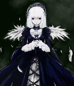 Rating: Safe Score: 0 Tags: 1girl bangs black_background black_ribbon black_wings dress feathered_wings feathers frills hairband haruyukiko image juliet_sleeves lolita_hairband long_hair long_sleeves looking_at_viewer pale_skin photoshop_(medium) puffy_sleeves purple_eyes ribbon rozen_maiden solo suigintou white_hair wings User: admin