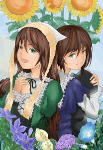 Rating: Safe Score: 0 Tags: 2girls back-to-back brown_hair dress flower green_dress green_eyes hat heterochromia hydrangea image long_hair long_sleeves multiple_girls open_mouth pair red_eyes short_hair siblings sisters smile souseiseki suiseiseki sunflower twins watering_can User: admin