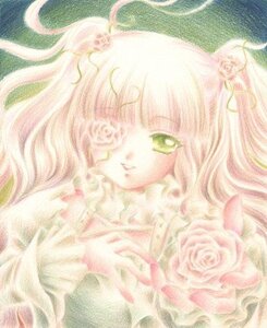 Rating: Safe Score: 0 Tags: 1girl flower hair_ornament image kirakishou long_hair looking_at_viewer pink_flower pink_hair pink_rose rose solo User: admin