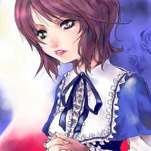 Rating: Safe Score: 0 Tags: 1girl blush flower frills image lips long_sleeves makeup short_hair solo souseiseki upper_body User: admin