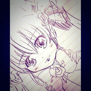 Rating: Safe Score: 0 Tags: 1girl black_border eyebrows_visible_through_hair face flower hair_ornament image letterboxed looking_at_viewer monochrome shinku sketch solo tears User: admin