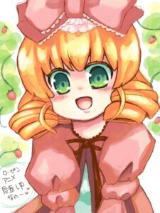 Rating: Safe Score: 0 Tags: 1girl apple blonde_hair bow cherry dress drill_hair food fruit grapes green_eyes hina_ichigo hinaichigo image mandarin_orange open_mouth pink_dress puffy_short_sleeves puffy_sleeves ribbon smile solo strawberry tomato twin_drills upper_body User: admin
