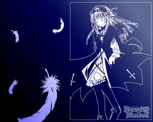 Rating: Safe Score: 0 Tags: 1girl bird black_feathers closed_eyes cross dove dress feathered_wings feathers frills full_body hairband image long_hair long_sleeves monochrome ribbon simple_background solo standing suigintou thighhighs wings User: admin