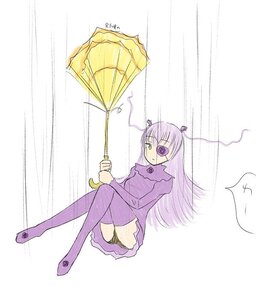 Rating: Safe Score: 0 Tags: 1girl barasuishou black_panties boots dress eyepatch full_body image long_hair long_sleeves pantyshot purple_dress purple_legwear sitting solo thigh_boots thighhighs umbrella underwear User: admin