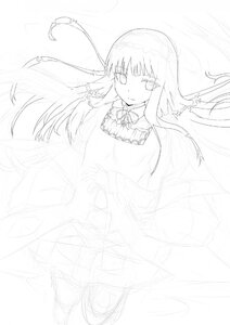 Rating: Safe Score: 0 Tags: 1girl bangs blunt_bangs bow bowtie dress floating_hair frills greyscale houraisan_kaguya image long_hair long_sleeves looking_at_viewer monochrome smile solo suigintou User: admin