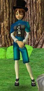 Rating: Safe Score: 0 Tags: 1boy 1girl brown_hair full_body green_eyes hat heterochromia image long_sleeves looking_at_viewer shoes short_hair shorts solo souseiseki standing User: admin