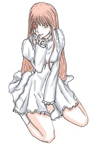 Rating: Safe Score: 0 Tags: 1girl bangs dress finger_to_mouth full_body image kirakishou long_hair long_sleeves looking_at_viewer simple_background sitting socks solo white_background white_dress white_legwear yellow_eyes User: admin
