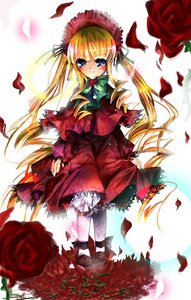 Rating: Safe Score: 0 Tags: 1girl aquamarine bangs blonde_hair bloomers blue_eyes blunt_bangs blush bonnet bow bowtie commentary_request dress drill_hair flower frills green_bow green_eyes green_neckwear image long_hair long_sleeves looking_at_viewer petals photoshop_(medium) pink_rose red_dress red_flower red_rose rose rose_petals rozen_maiden shinku sidelocks simple_background solo standing twin_drills twintails white_background User: admin